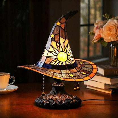 🔥Exclusive Limited Item 👍🔥49%OFF♠️Witch Hat Night Light & Stained Glass Witch Hat Lamp🎁