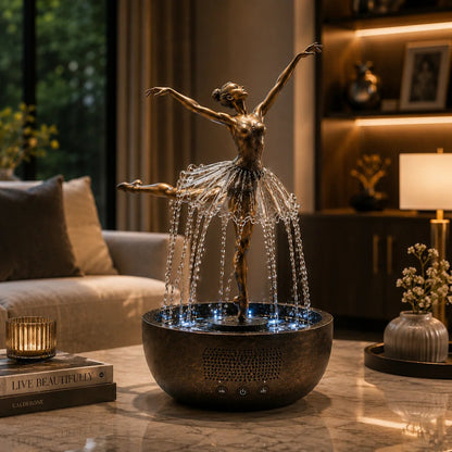 🎁 Ballerina Waterfall Bluetooth Speaker Fountain