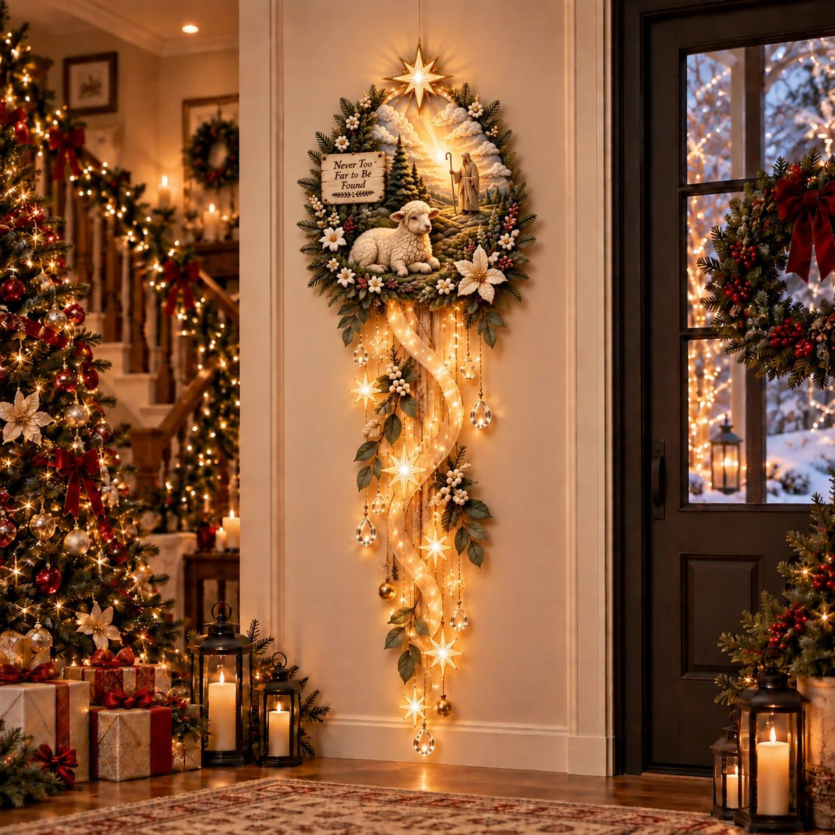 ✨🌟 Nativity Starfall Wall Light – A Meaningful Christmas Glow