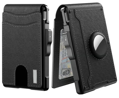 ✨Wallet - With Pop Up Aluminum Case Money Clip Slim Leather Slots Credit Card Holder Wallet