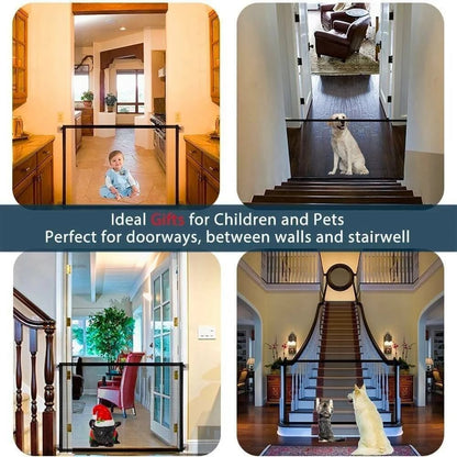🐾 Multi-Purpose Portable Safety Gate for Kids & Pets – Doorway & Stair Guard