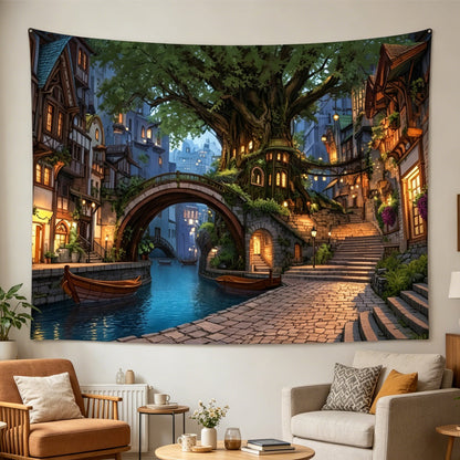 Ultra-Realistic Enchanted Forest Butterfly & Floral Backdrop Banner – Magical Outdoor Party Decoration