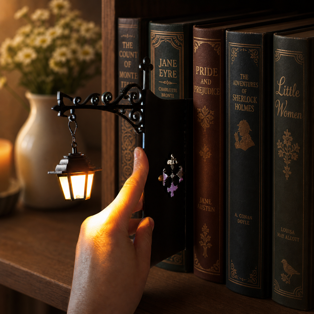 Ghost Bookshelf Lantern