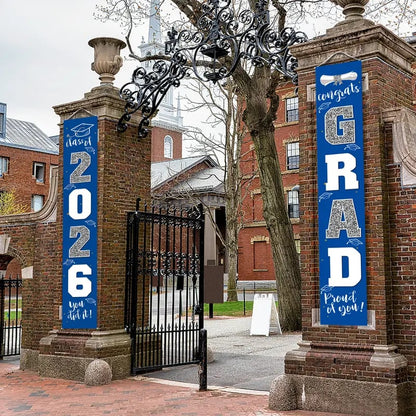 🎓Class of 2026 Graduation Banner | Congrats Grad Front Door Porch Decor for Graduation Party