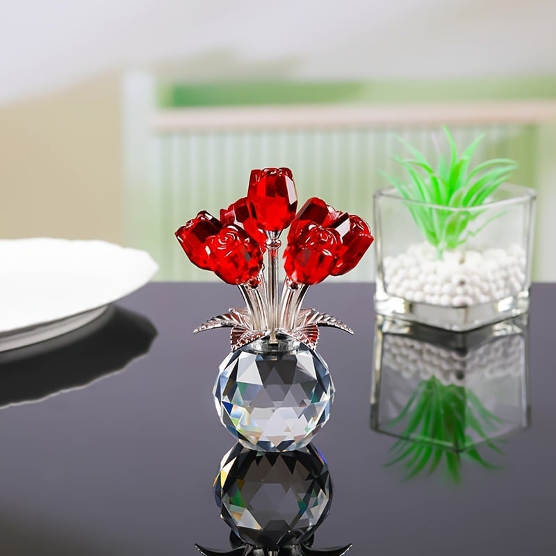 🔥Hot Sale 49% OFF💖💎Crystal Colorful Rose Flower Vase