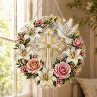 ✝️Cross Flowers & Dove