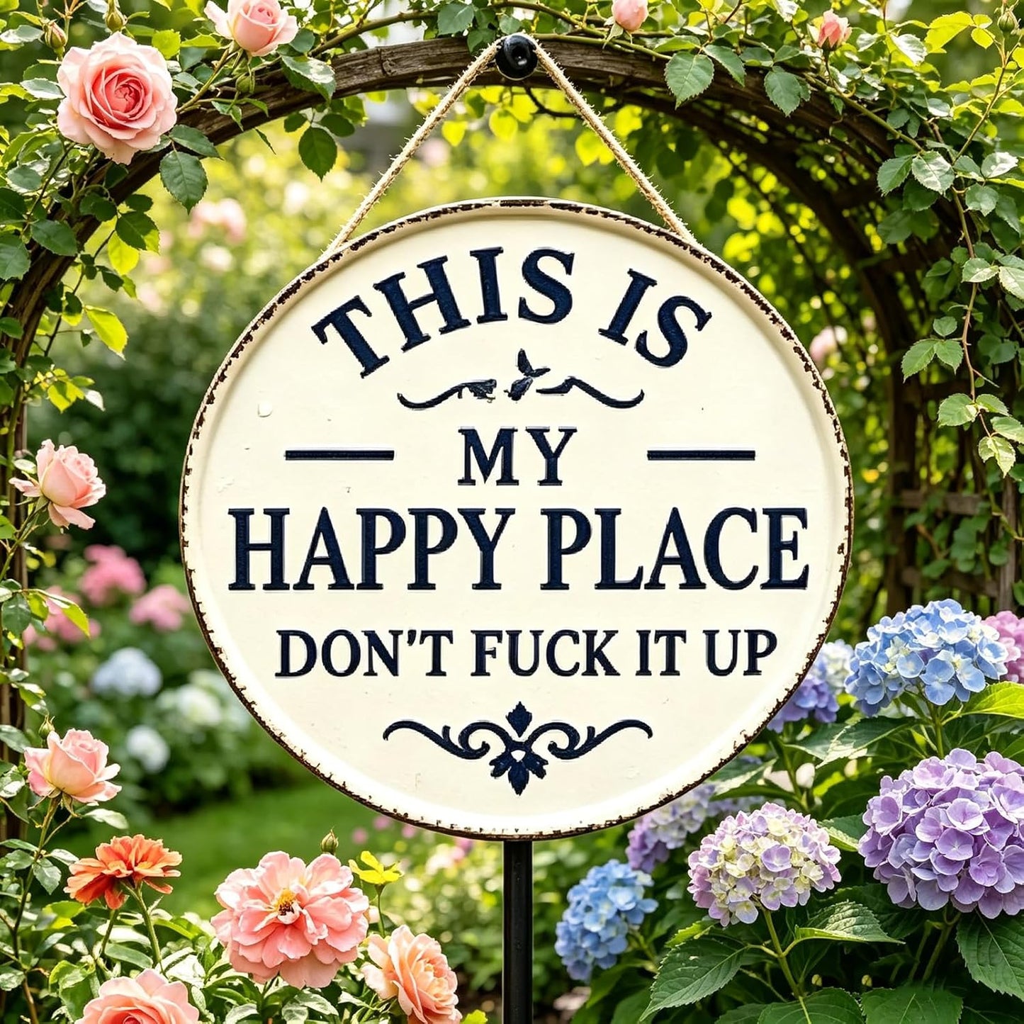 🏡✨ “This Is My Happy Place” Door Sign