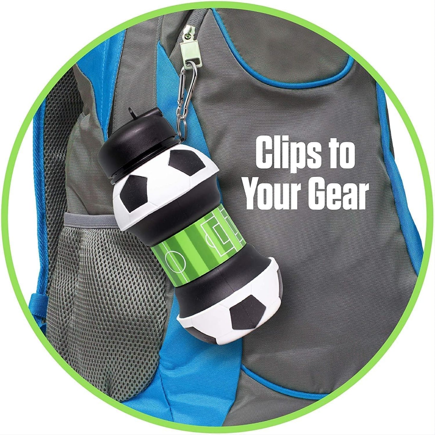 ⚽BPA-Free Football Foldable Cup, Perfect Summer Outdoor Must-Have✨