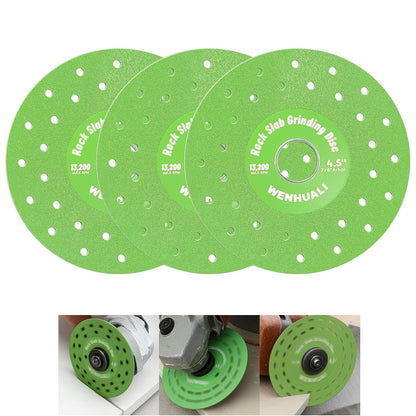 4.5" Diamond Disc for Rock Slabs 🪨 Ceramic · Tile · Marble · Granite 💎 Vacuum Brazed · Ultra-Thin 🔧 Angle Grinder · Bench Grinder · Die Grinder