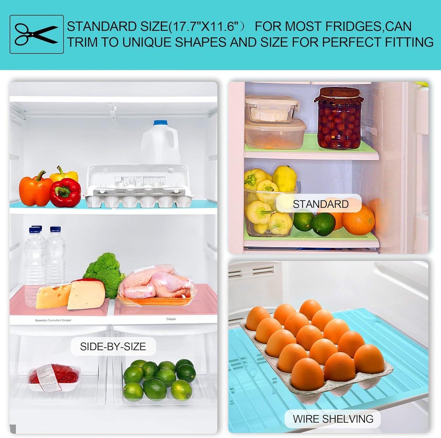 🔥🔥🔥 FOMONEST™ Fridge Liner Mats — 🧊Waterproof, Washable and Trim-to-Fit