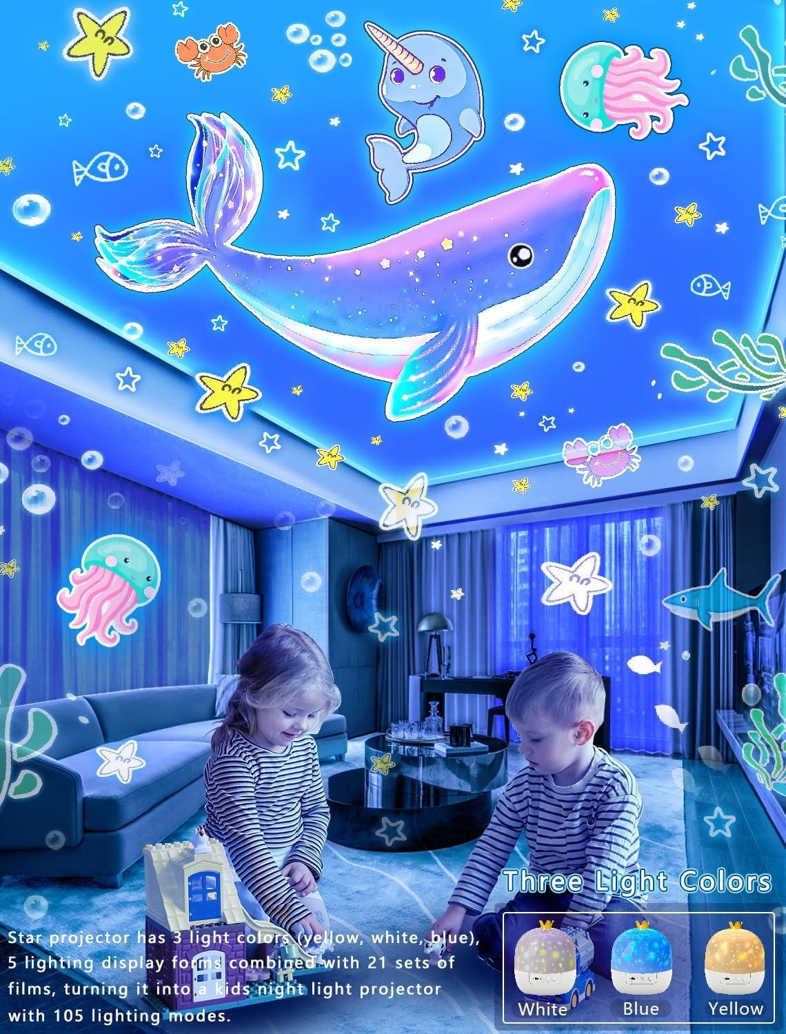🎁Ocean World LED Rotating Projector Night Light