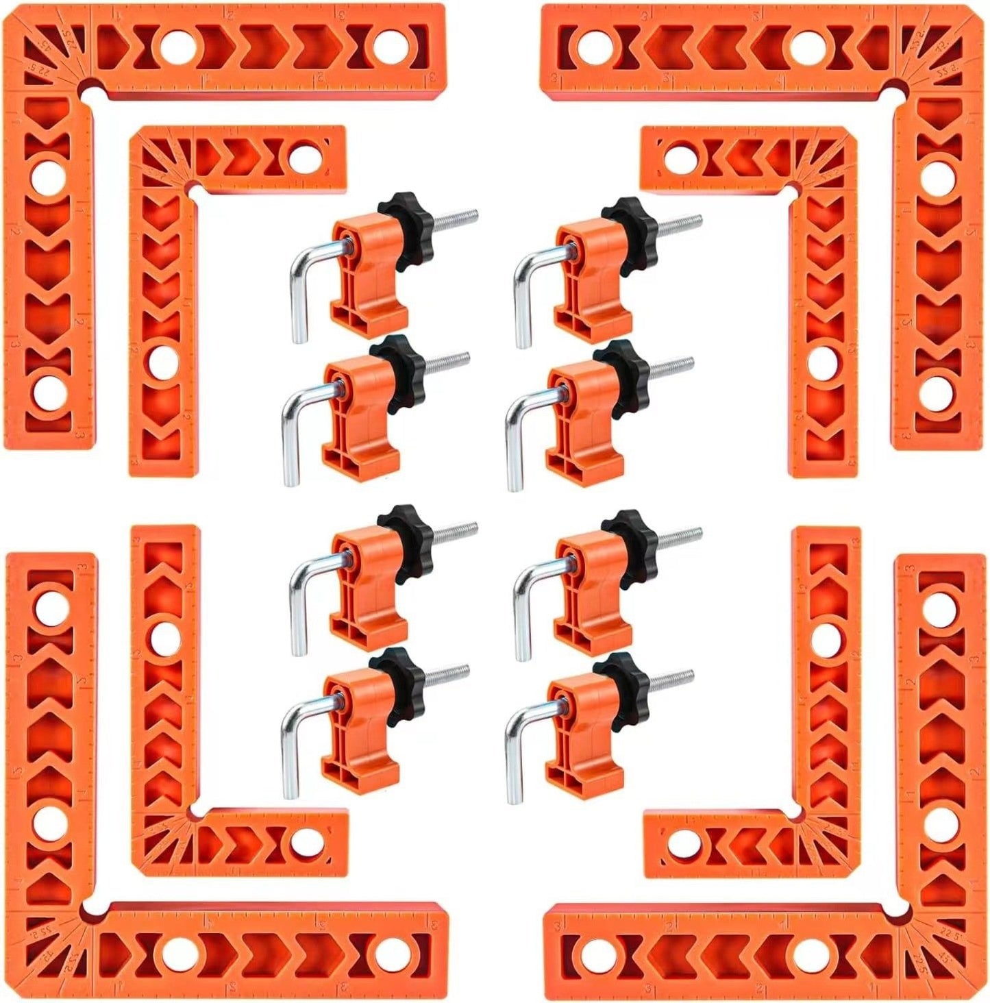 🔧90 Degree Corner Clamp & Positioning Square Set - ABS Plastic L-Shaped Tool