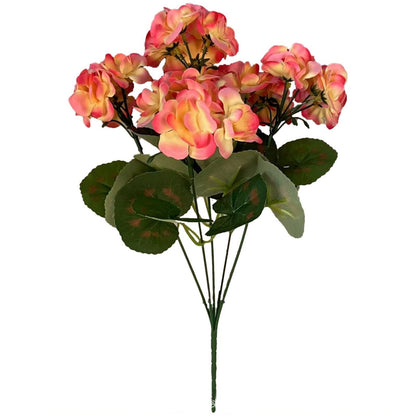 🌸 Lush, UV-Resistant Artificial Geraniums – Real Look, No Maintenance! 🌞🏡