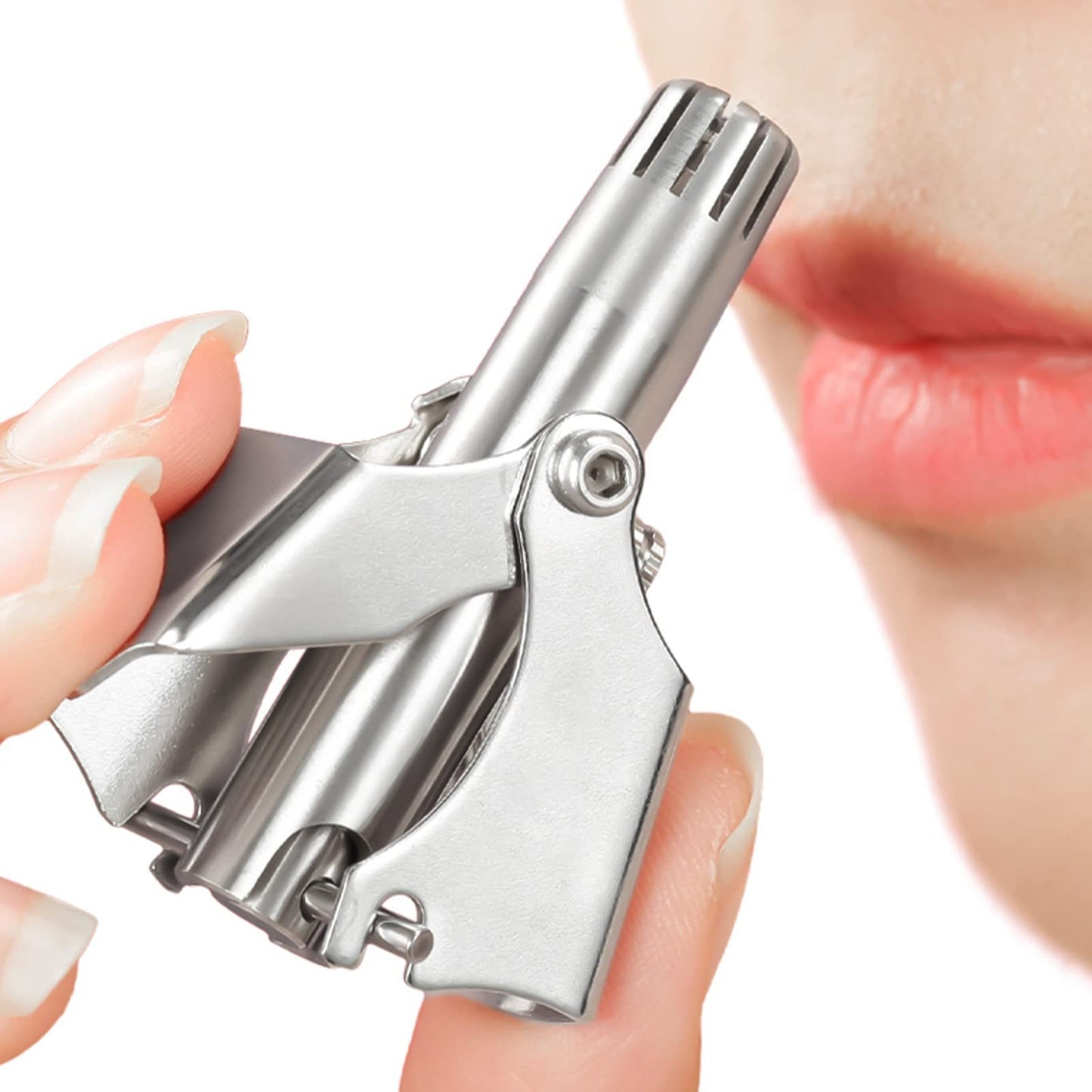 🔥🔥🔥Painless Manual Nose Hair Trimmer – No Pulling, Safe & Compact for Travel