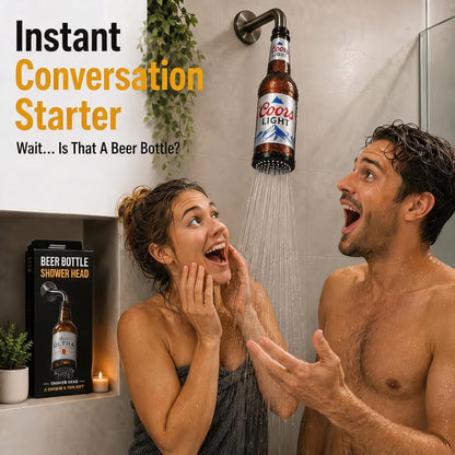 Beer‑Bottle Novelty Shower Head 🍻🚿
