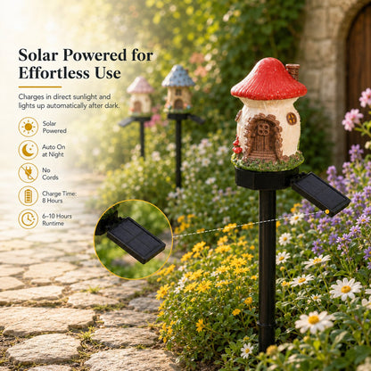 🔥Big Sale - 50% OFF🔥Solar Fairy-Tale Mushroom Cottage Garden Light – Magical LED Outdoor Decor for Gardens, Pathways & Cozy Backyard Spaces🍄