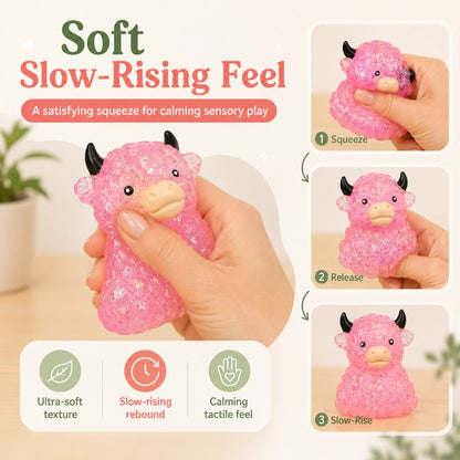 Adorable Squishy Highland Cow Stress Relief Toy