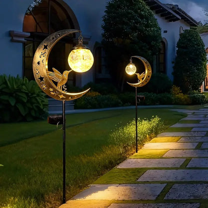 🌙 Moonlit Hummingbird Solar Garden Light🐦