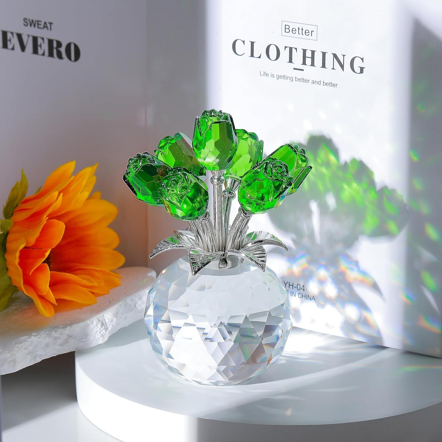 🔥Hot Sale 49% OFF💖💎Crystal Colorful Rose Flower Vase