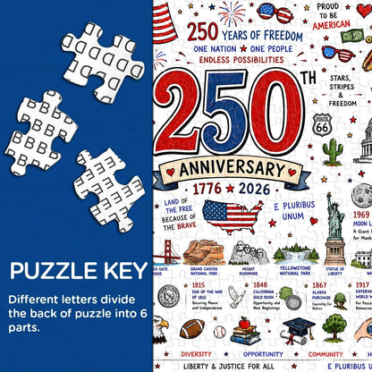 🧩 Patriotic America Jigsaw Puzzle 1000 Pieces 🎁Buy 2 Free Shipping