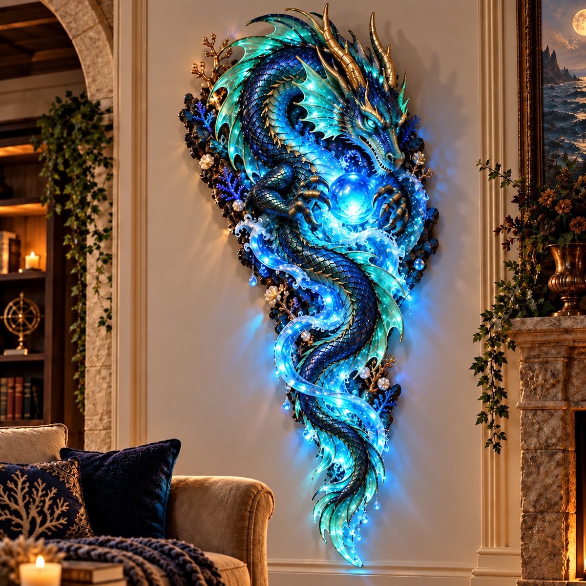 🔥HOT SALE 50% OFF🌊✨ Enchanted Ocean Legends™ Lighted Wall Décor Collection 🐋🧜‍♀️
