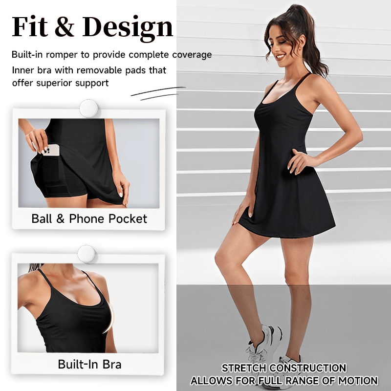 🌈Athletic Dress with Unique Built-in Shorts✨