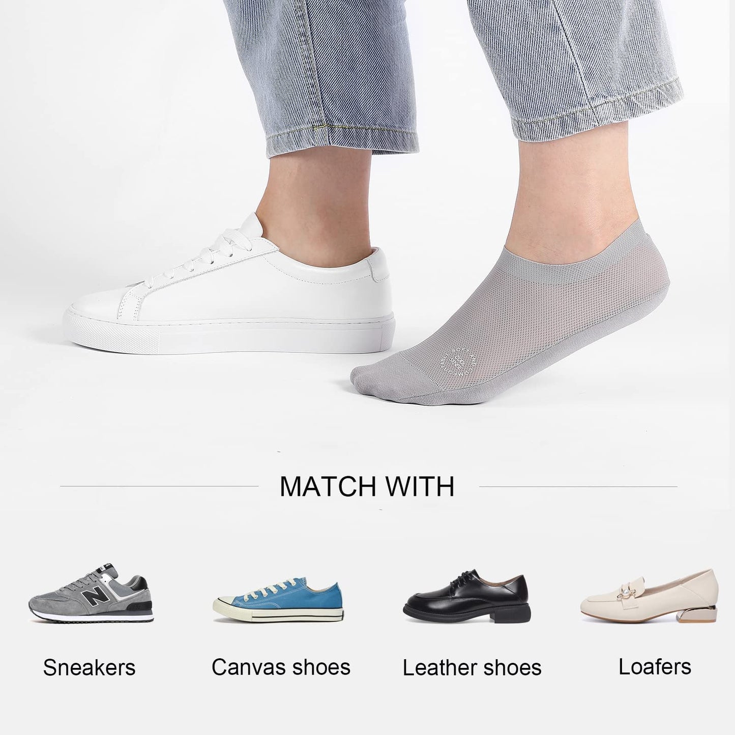 🚨TODAY ONLY 47% OFF –🧦 No Slip No Smell Invisible Socks🔥 (BEST SELLER)