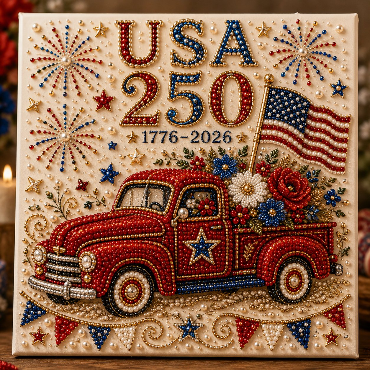 USA 250th Anniversary DIY Pearl Painting Kit ✨❤️‍🔥