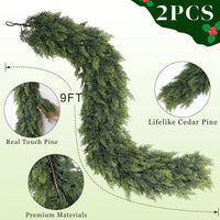 9FT Artificial Cedar Garlands