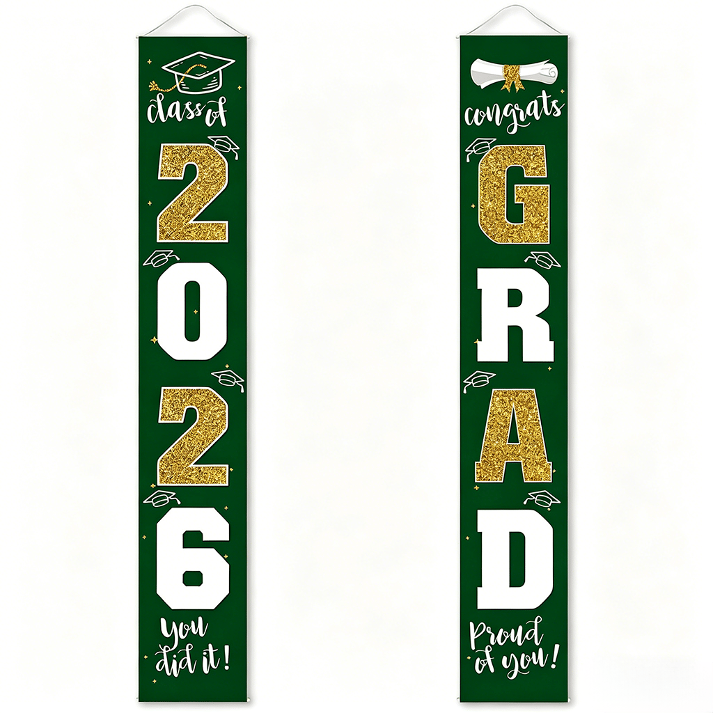🎓Class of 2026 Graduation Banner | Congrats Grad Front Door Porch Decor for Graduation Party