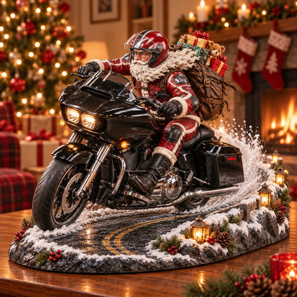 🏍️🎅 Santa’s Ride Home™ | Motorcycle Santa Christmas Figurine