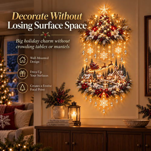 🔥Buy 2 Get 20% OFF🔥Christmas Snowflake Village Lighted Wall Decor