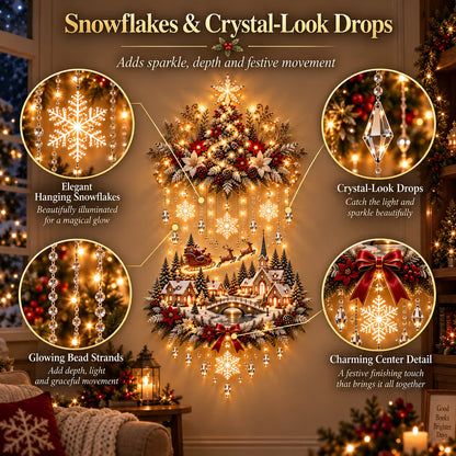 🔥Buy 2 Get 20% OFF🔥Christmas Snowflake Village Lighted Wall Decor
