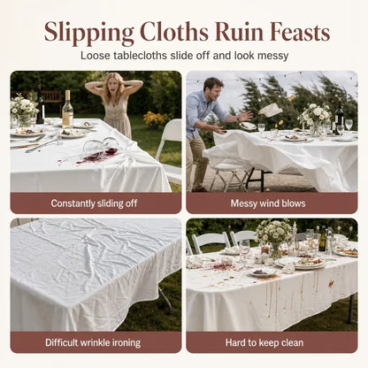 ⭐️Christmas Stretch Fitted Table Cover for Rectangular Tables