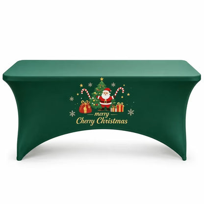 ⭐️Christmas Stretch Fitted Table Cover for Rectangular Tables