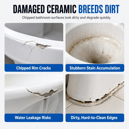White Toilet Porcelain Repair Cream