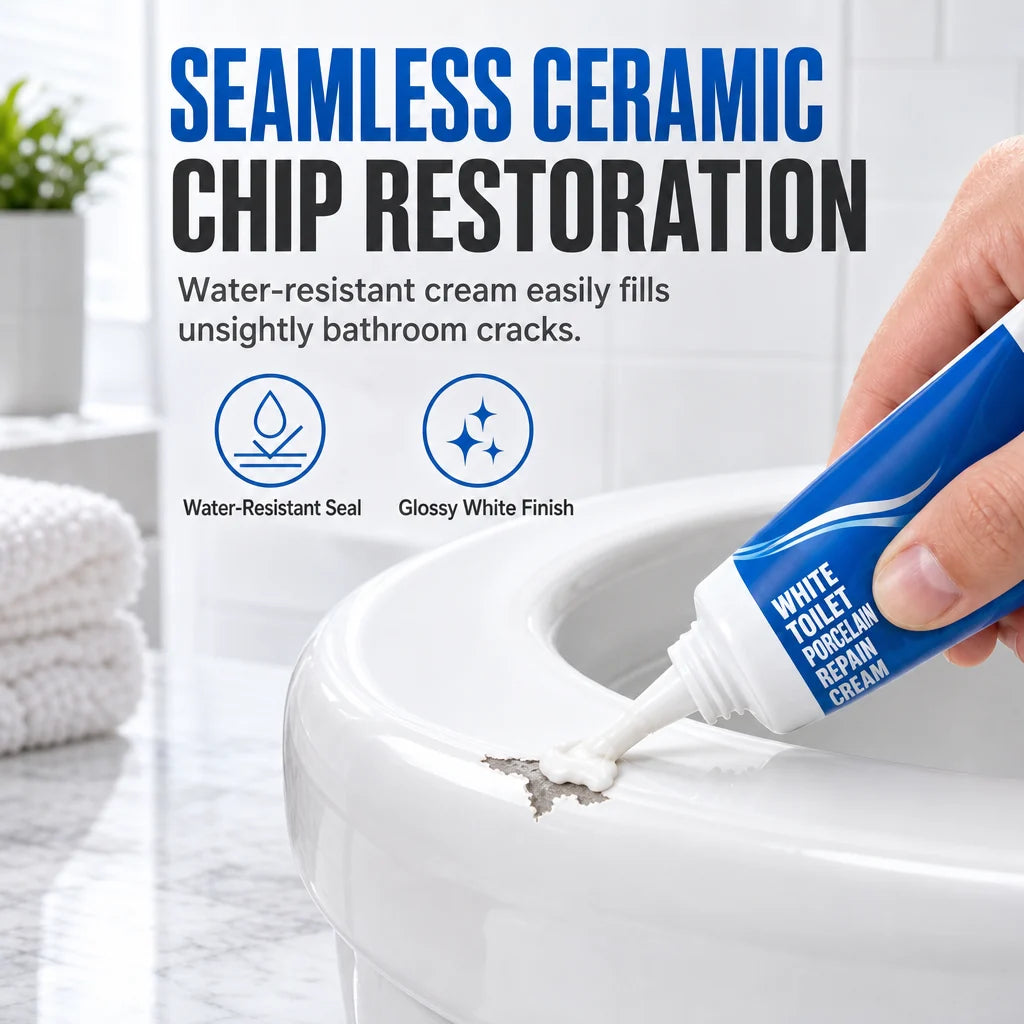 White Toilet Porcelain Repair Cream