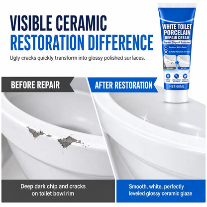 White Toilet Porcelain Repair Cream