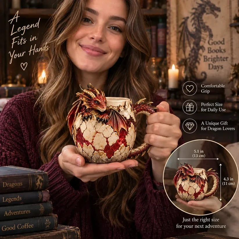 ⏳ Last Day 50% OFF – 🐉 Dragonbound Realms™ Sculpted Dragon Mug Collection | 6 Fantasy Realm Designs with Raised 3D Dragon Details ☕