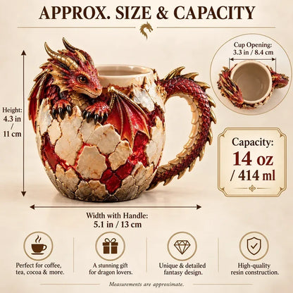 ⏳ Last Day 50% OFF – 🐉 Dragonbound Realms™ Sculpted Dragon Mug Collection | 6 Fantasy Realm Designs with Raised 3D Dragon Details ☕