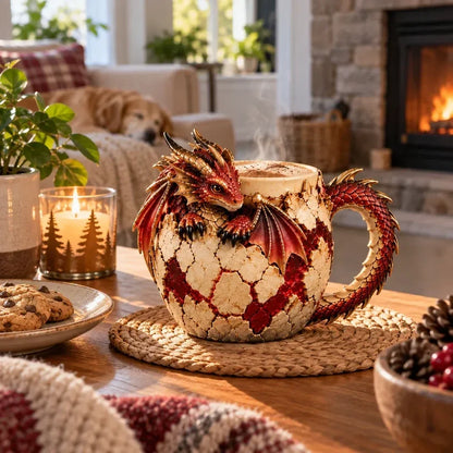 ⏳ Last Day 50% OFF – 🐉 Dragonbound Realms™ Sculpted Dragon Mug Collection | 6 Fantasy Realm Designs with Raised 3D Dragon Details ☕