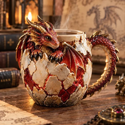 ⏳ Last Day 50% OFF – 🐉 Dragonbound Realms™ Sculpted Dragon Mug Collection | 6 Fantasy Realm Designs with Raised 3D Dragon Details ☕