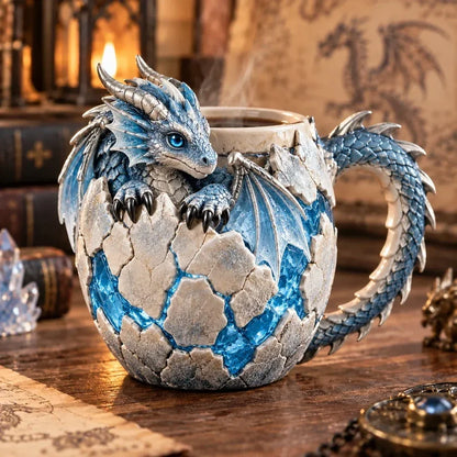 ⏳ Last Day 50% OFF – 🐉 Dragonbound Realms™ Sculpted Dragon Mug Collection | 6 Fantasy Realm Designs with Raised 3D Dragon Details ☕