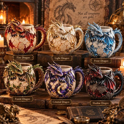 ⏳ Last Day 50% OFF – 🐉 Dragonbound Realms™ Sculpted Dragon Mug Collection | 6 Fantasy Realm Designs with Raised 3D Dragon Details ☕