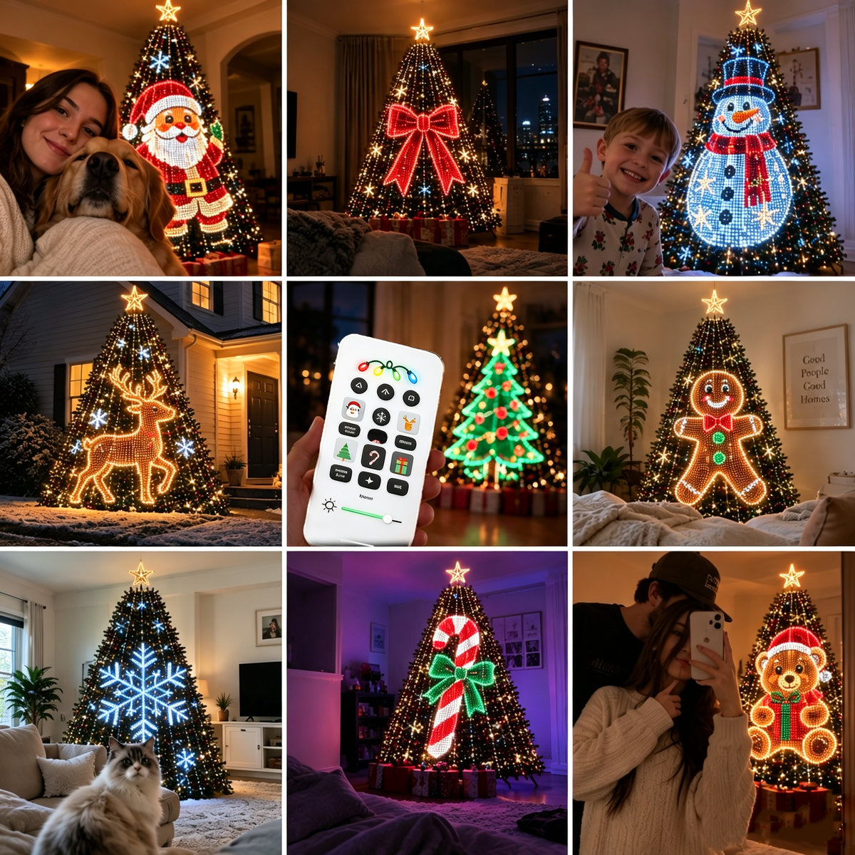 🎄 Upgrade Your Tree With Animated Christmas Magic! 🎅✨Lighted Tree Pro - Smart DlY App Controlled LED Christmas Tree Lights with Custom Holiday Patterns