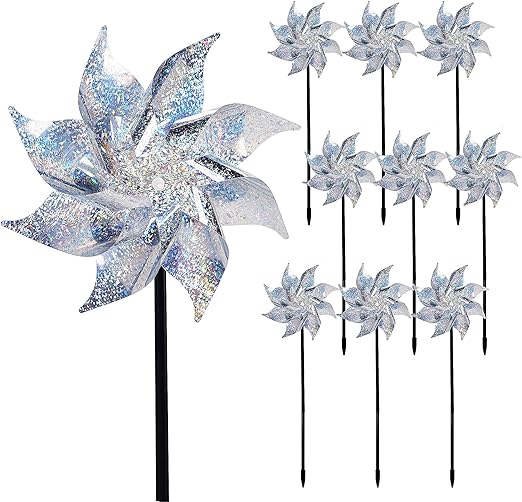 LAST DAY — BUY 6 GET 6 FREE 🔥Reflective Wind Spinner With Stake – Garden Bird Repellent Decor 🦅
