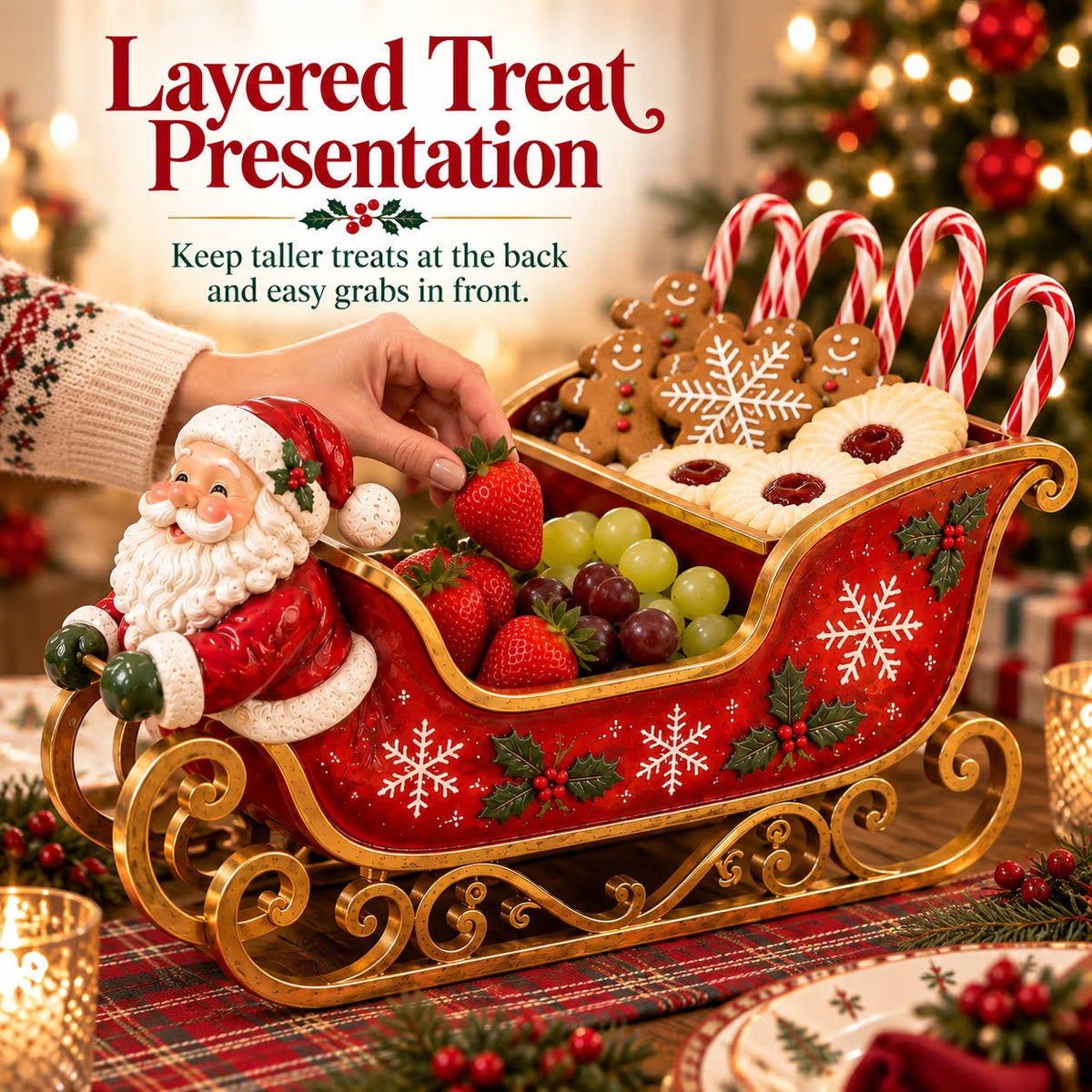 🎄 Up to 50% Off — 🎅 Santa Sleigh Serving Tray