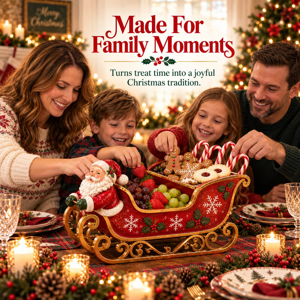 🎄 Up to 50% Off — 🎅 Santa Sleigh Serving Tray