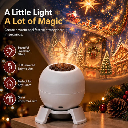 🔥LAST DAY 49% OFF -🎄 Magical Christmas Projection Night Light – Transform Any Room Into A Holiday Wonderland