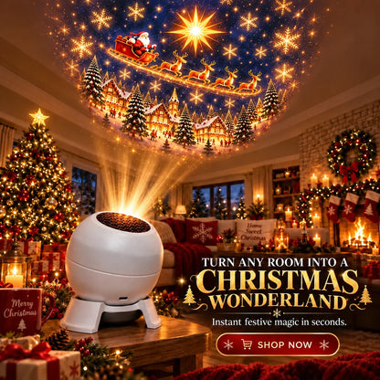 🔥LAST DAY 49% OFF -🎄 Magical Christmas Projection Night Light – Transform Any Room Into A Holiday Wonderland